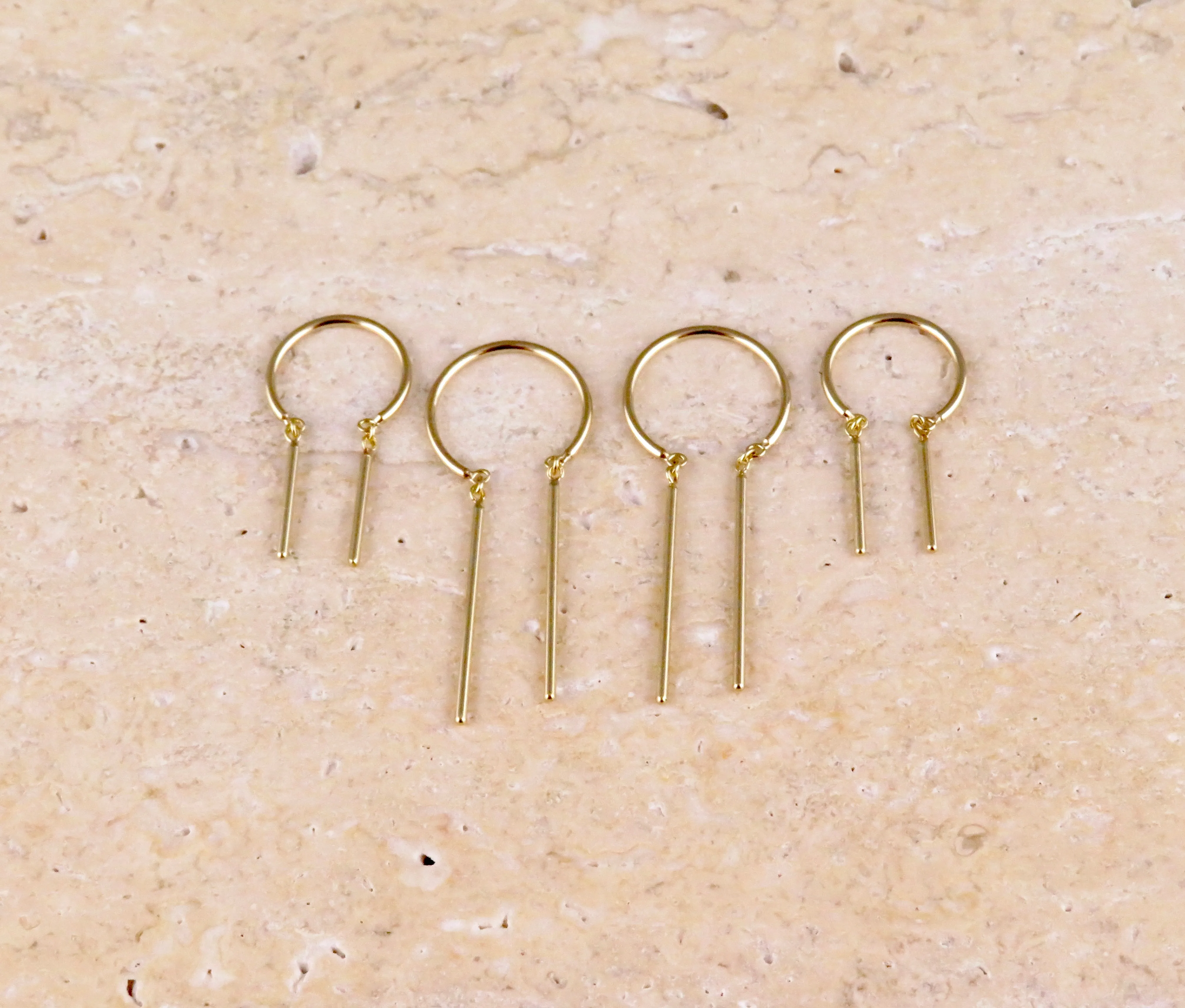 14k Gold 'Chime' Threader Earrings