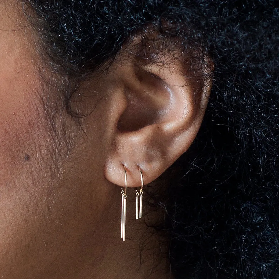 14k Gold 'Chime' Threader Earrings