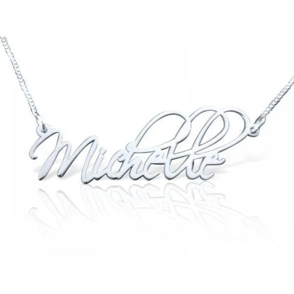 14K Gold Personalized Artistic Style Name Necklace Adjustable 16”-20”