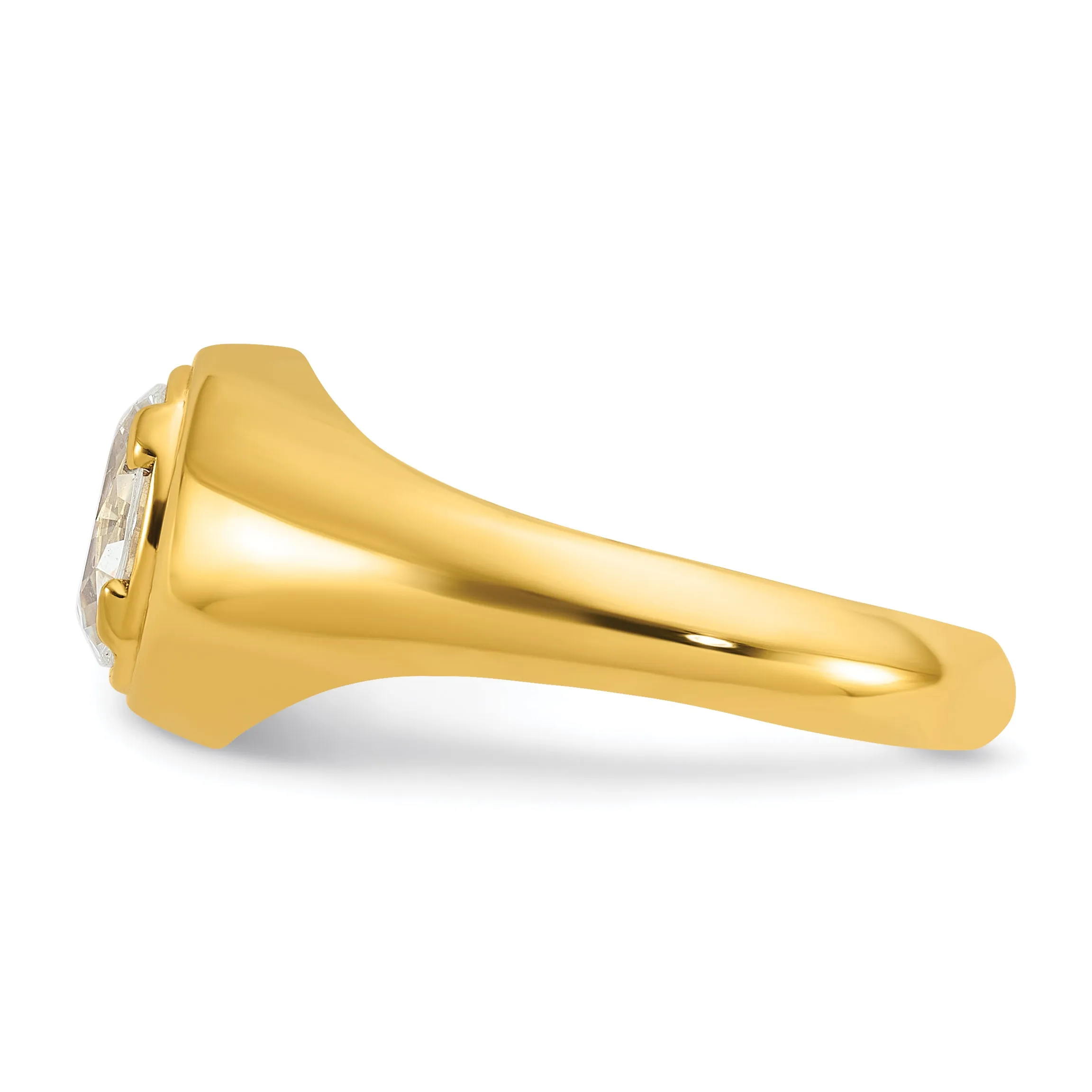 14k Men's Oval Complete Lab Grown VS/SI FGH Diamond Ring