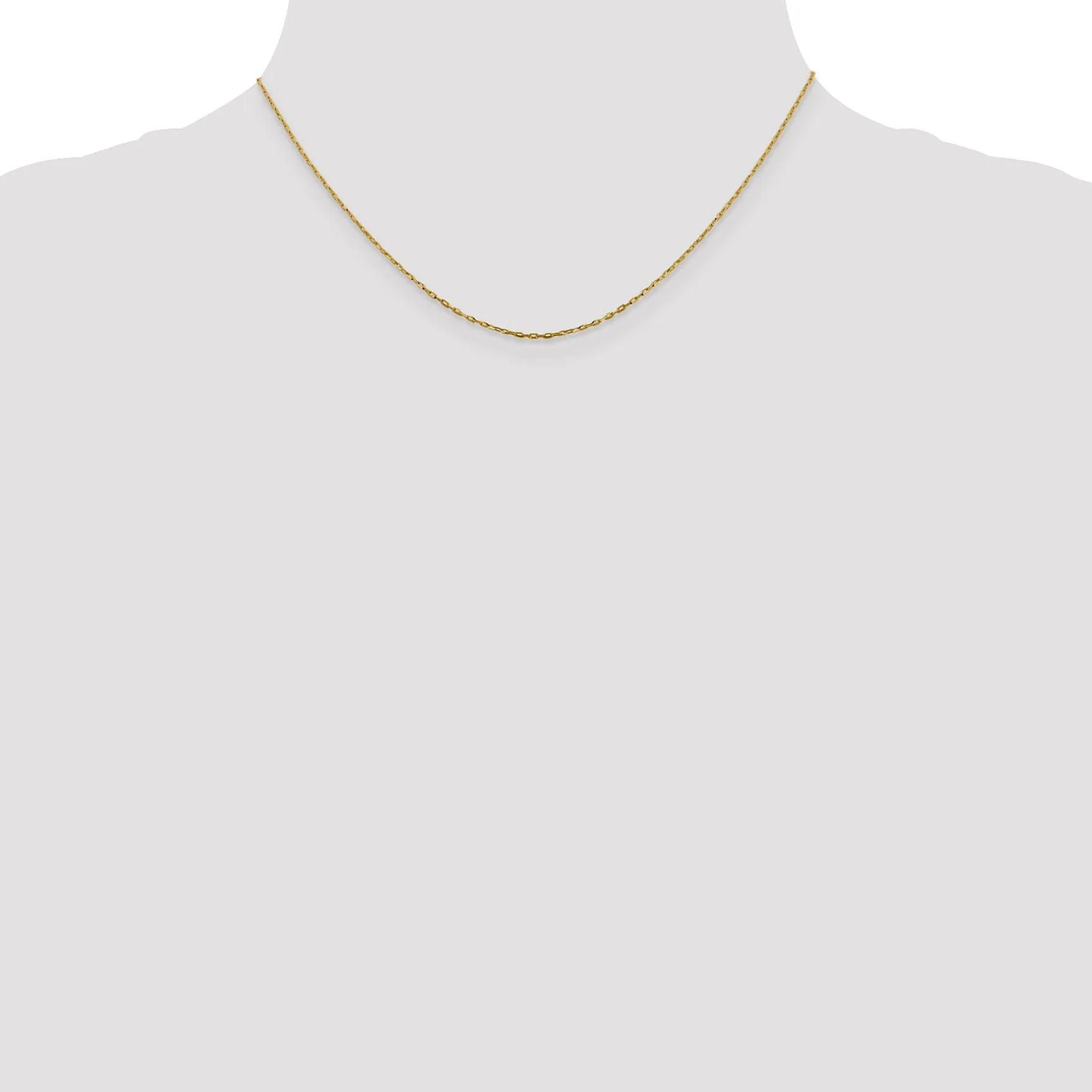 14k Yellow Gold 1m D.C Open Cable Link Chain