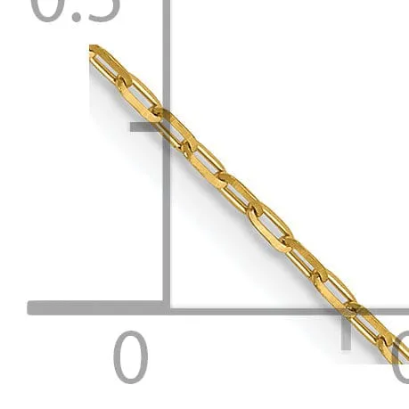 14k Yellow Gold 1m D.C Open Cable Link Chain