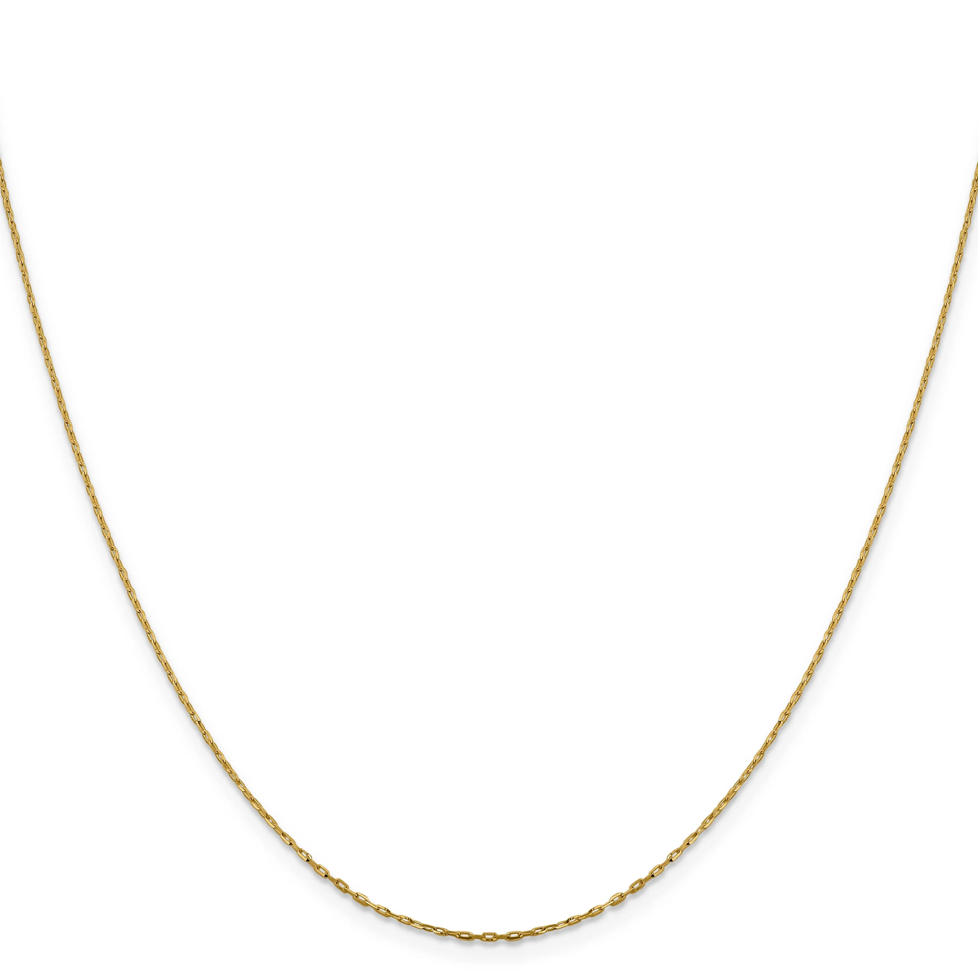 14k Yellow Gold 1m D.C Open Cable Link Chain