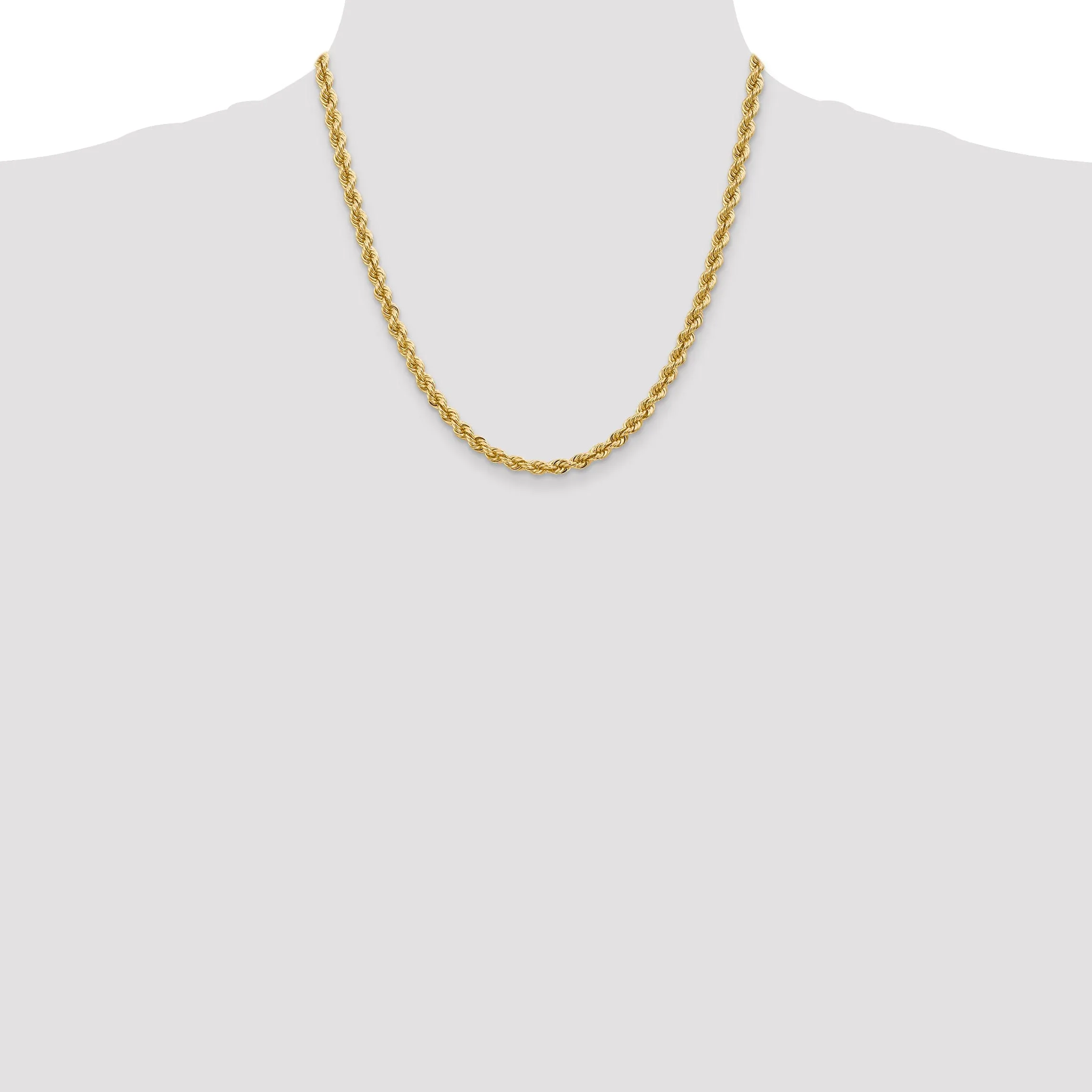 14k Yellow Gold 5.00-mm Handmade Rope Chain