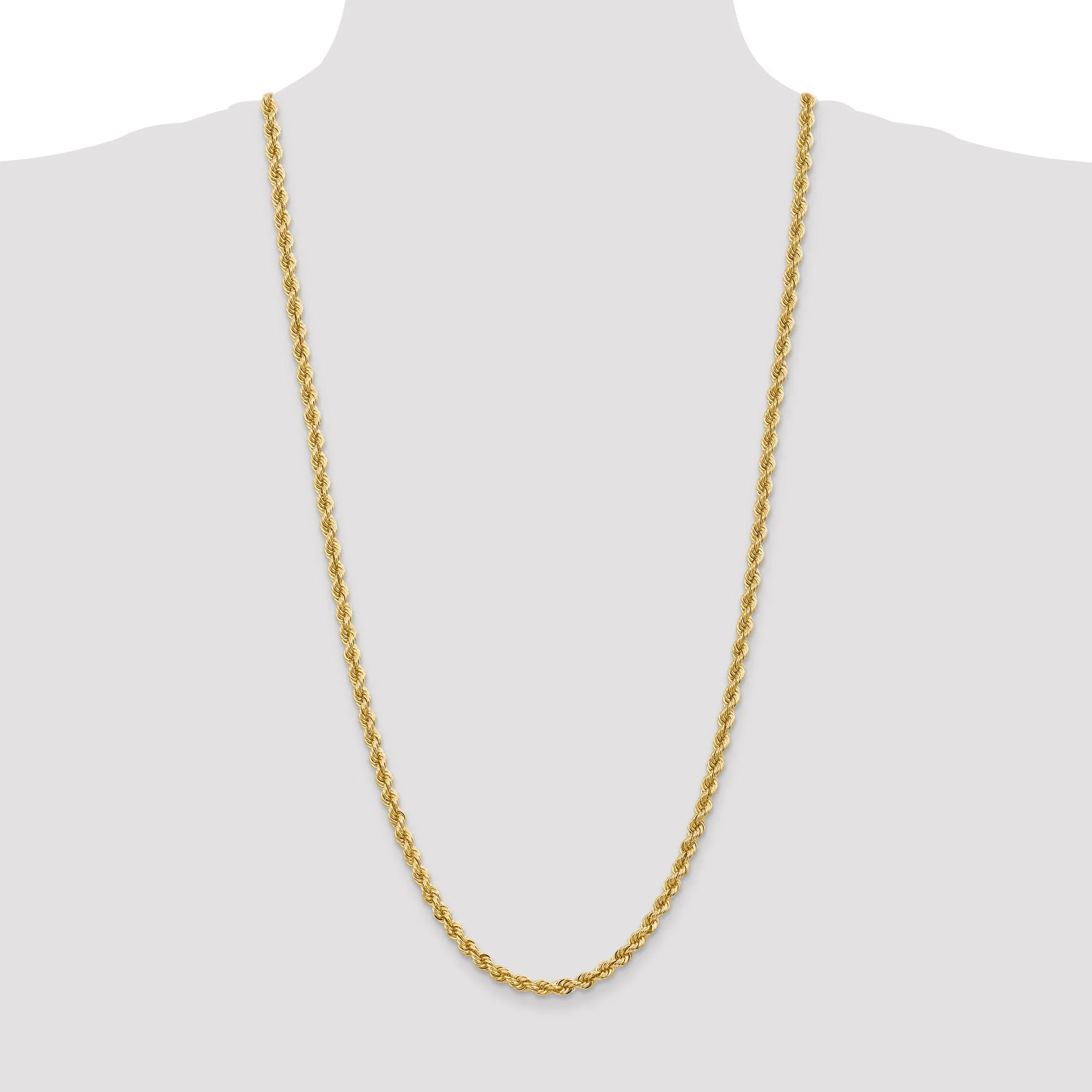 14k Yellow Gold 5.00-mm Handmade Rope Chain