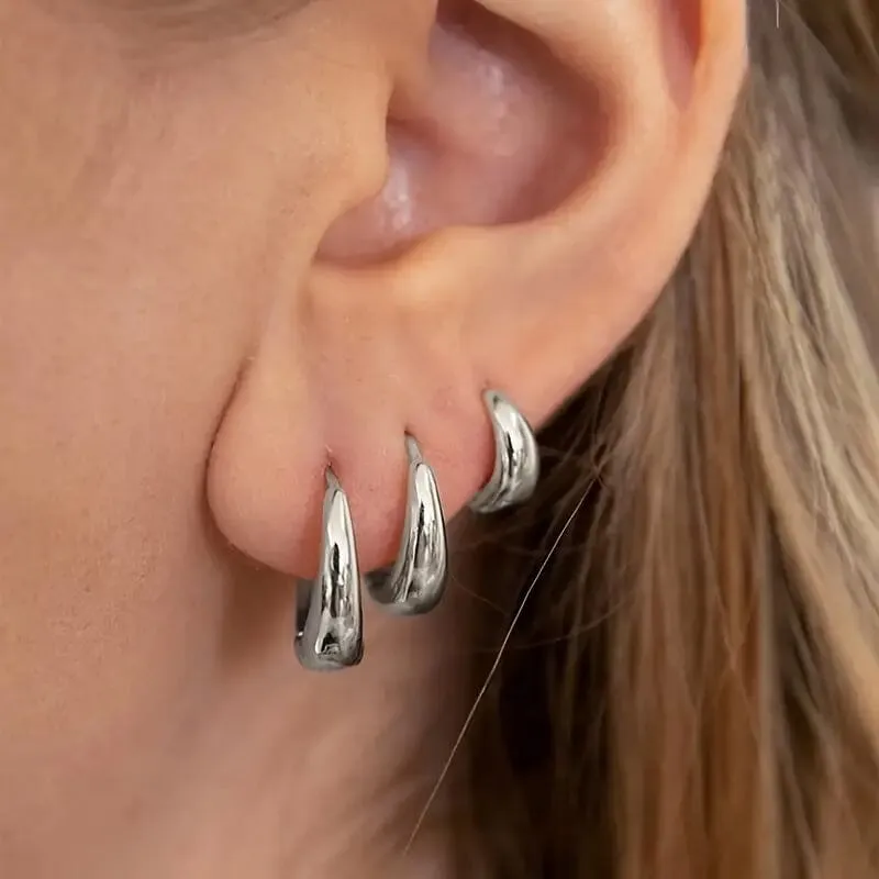 3-Pairs: Stylish and Simple Copper Earrings