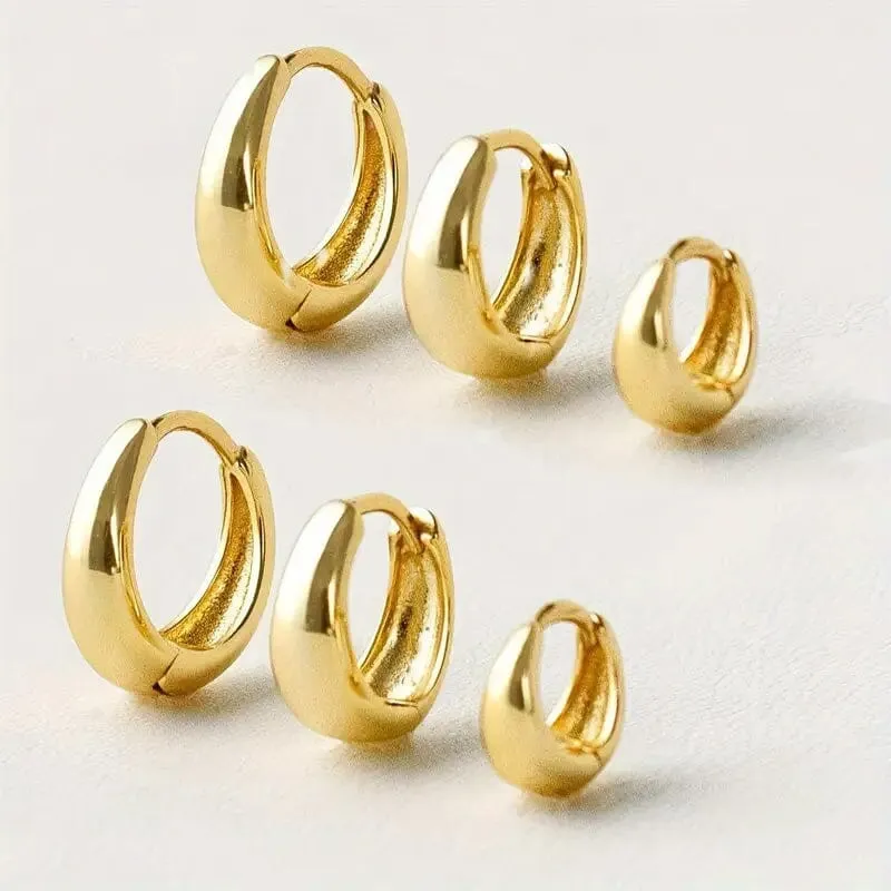 3-Pairs: Stylish and Simple Copper Earrings