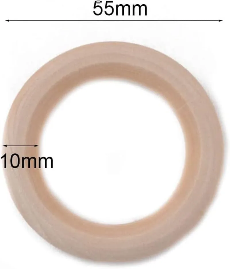30 Pcs Wooden Rings for Craft, 55Mm/2.2Inch, Natural Wood Rings for Macrame Pendant Connectors,Jewelry Making, Decor DIY Craft