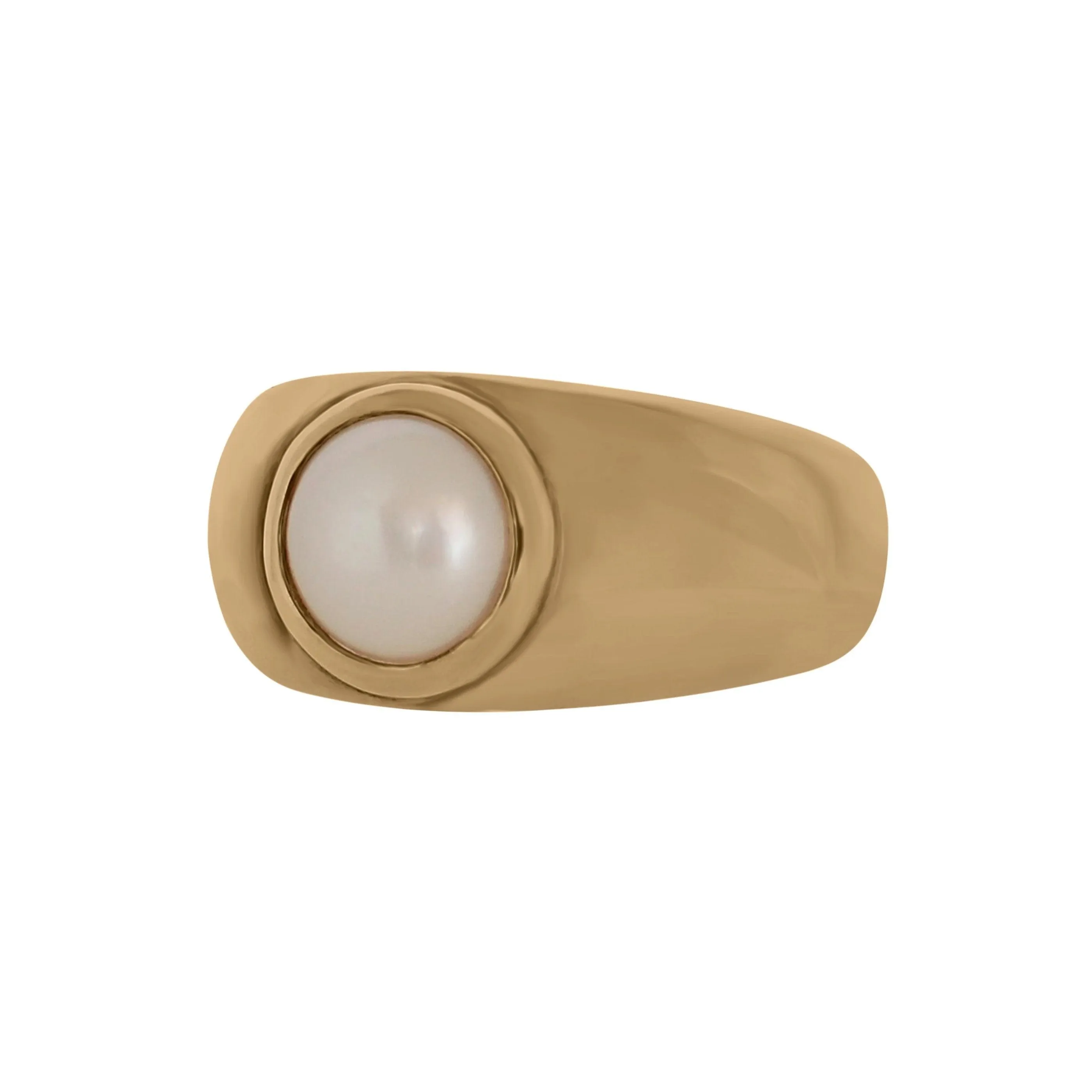 9 kt Yellow Gold Mabe Pearl Ring