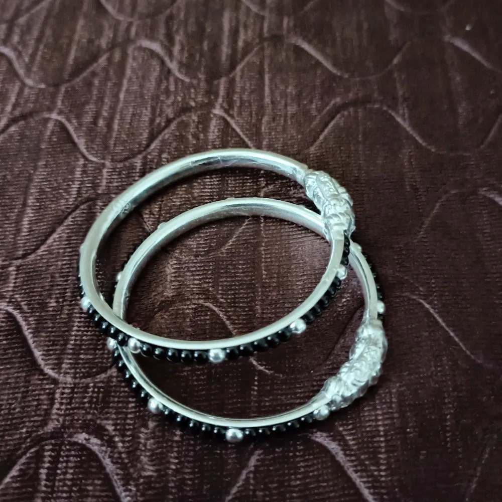 925 Silver Designer Unisex Baby Bangle Set (Design 137)