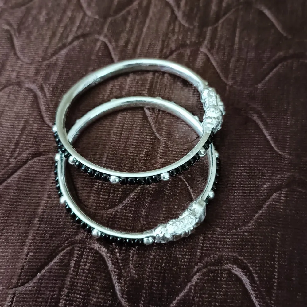 925 Silver Designer Unisex Baby Bangle Set (Design 137)