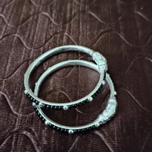 925 Silver Designer Unisex Baby Bangle Set (Design 137)
