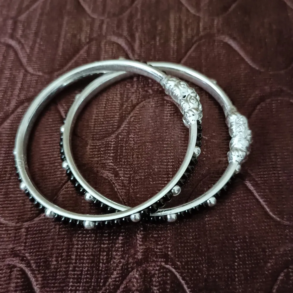 925 Silver Designer Unisex Baby Bangle Set (Design 138)