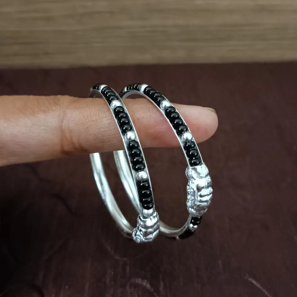 925 Silver Designer Unisex Baby Bangle Set (Design 138)