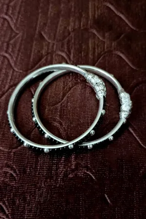 925 Silver Designer Unisex Baby Bangle Set (Design 138)