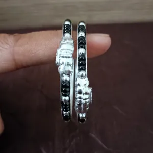 925 Silver Designer Unisex Baby Bangle Set (Design 139)