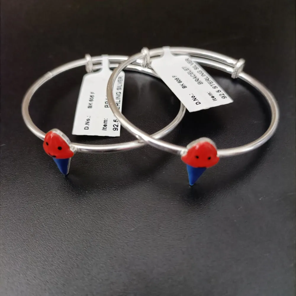 925 Silver Designer Unisex Baby Bangle Set (Design 145)