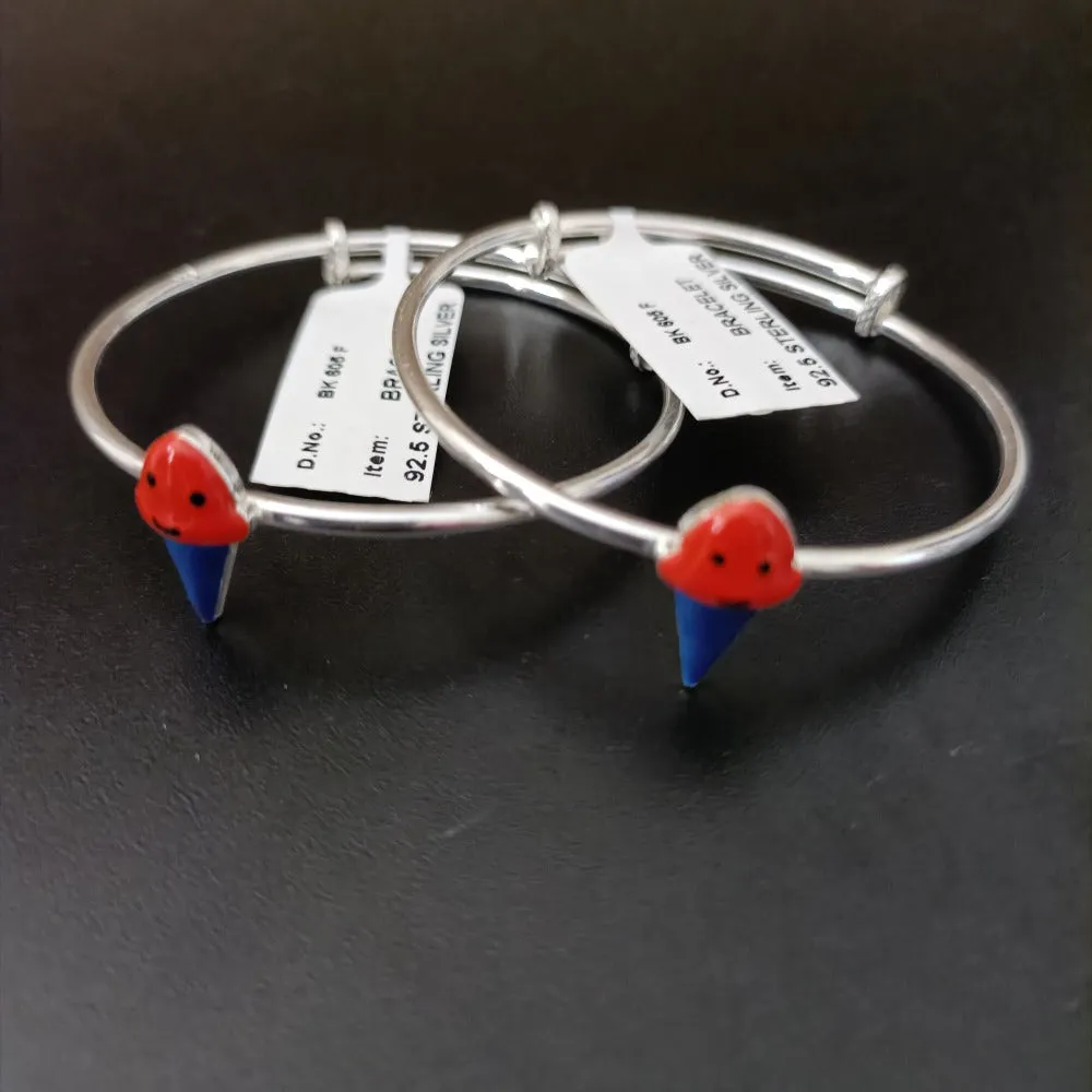 925 Silver Designer Unisex Baby Bangle Set (Design 145)