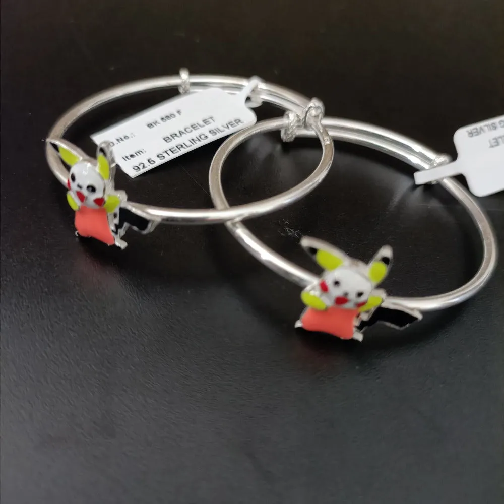 925 Silver Designer Unisex Baby Bangle Set (Design 146)