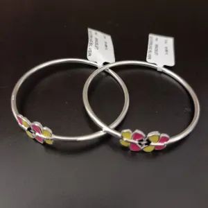 925 Silver Designer Unisex Baby Bangle Set (Design 147)