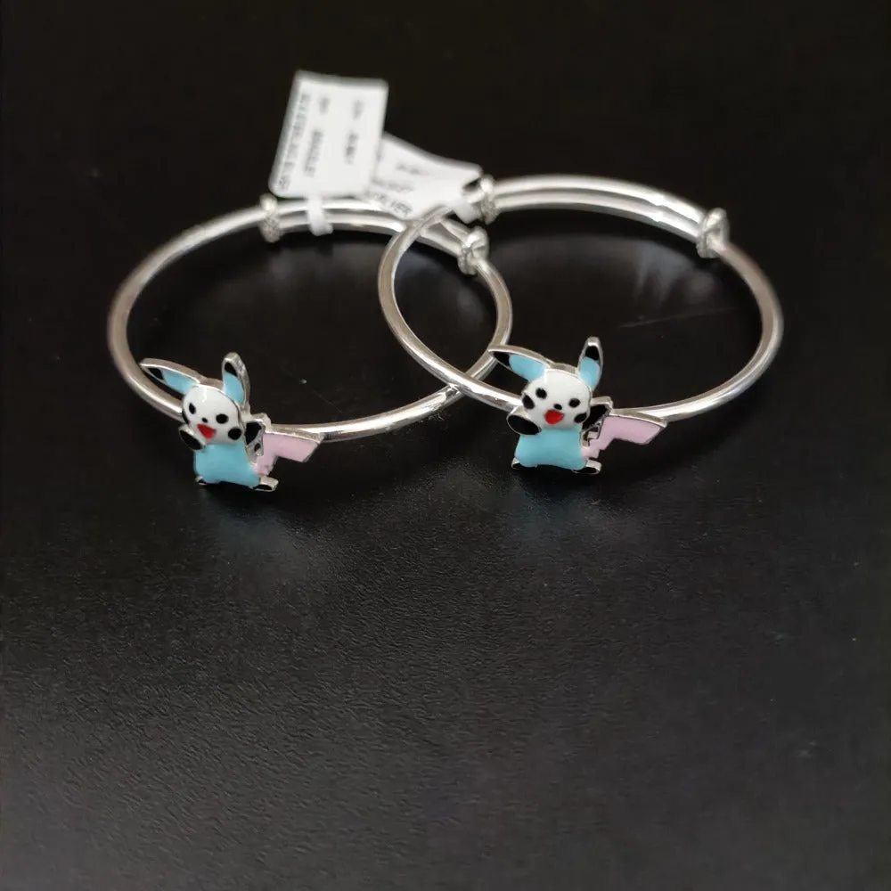 925 Silver Designer Unisex Baby Bangle Set (Design 148)