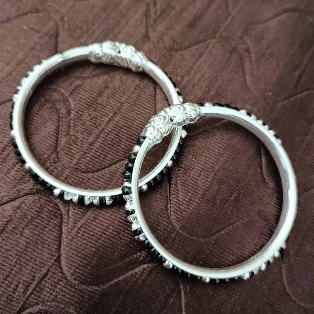 925 Silver Designer Unisex Baby Bangle Set (Design 155)