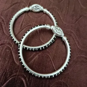 925 Silver Designer Unisex Baby Bangle Set (Design 163)