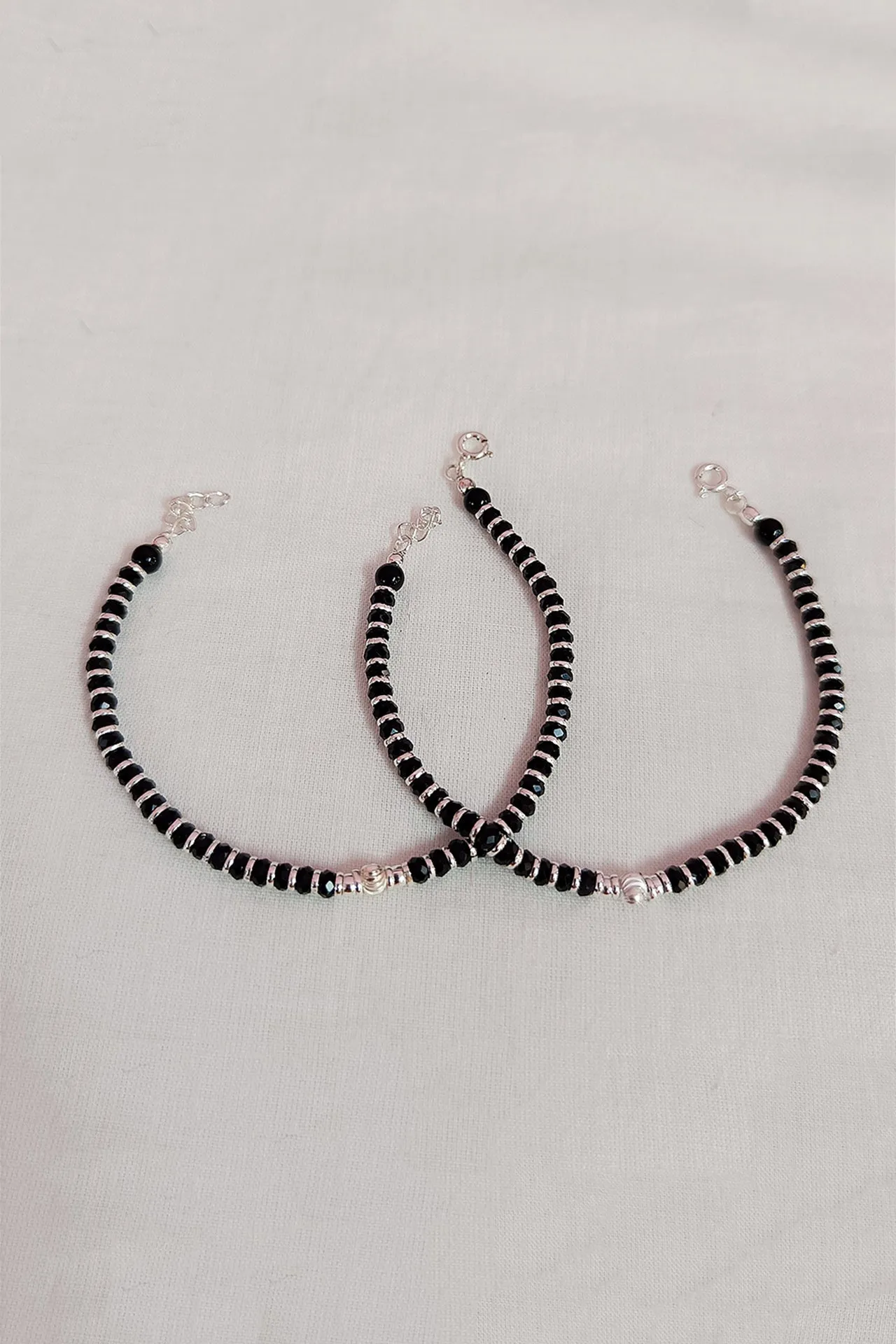 925 Silver Designer Unisex Baby Bangle Set (Design 180)
