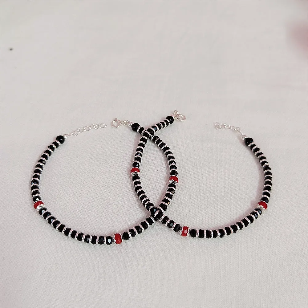 925 Silver Designer Unisex Baby Bangle Set (Design 183)