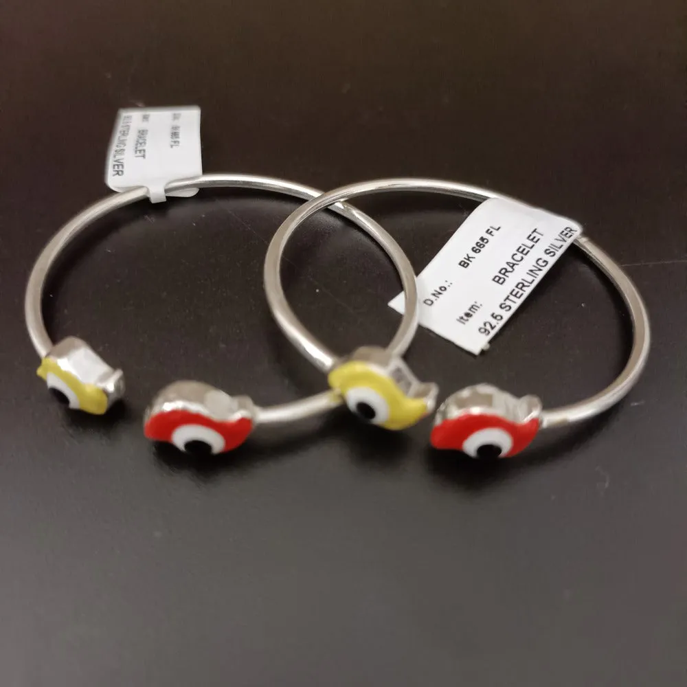 925 Silver Designer Unisex Openable Baby Bangle Set (Design 150)