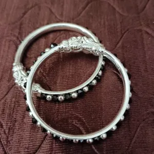 925 Silver Designer Unisex Openable Baby Bangle Set (Design 159)