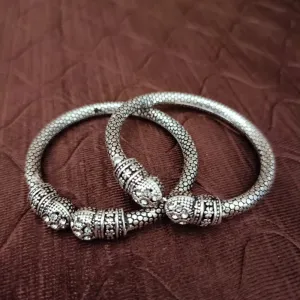 925 Silver Designer Unisex Openable Baby Bangle Set (Design 175)