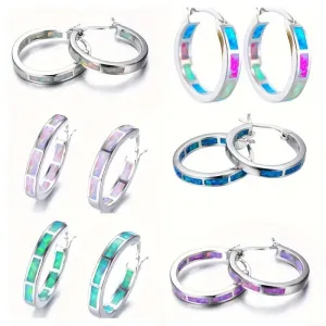 925 Sterling Silver Circular Hoop Earrings