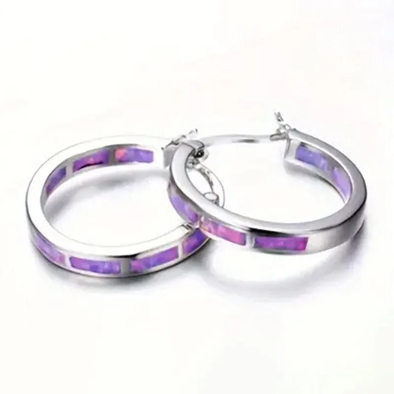 925 Sterling Silver Circular Hoop Earrings