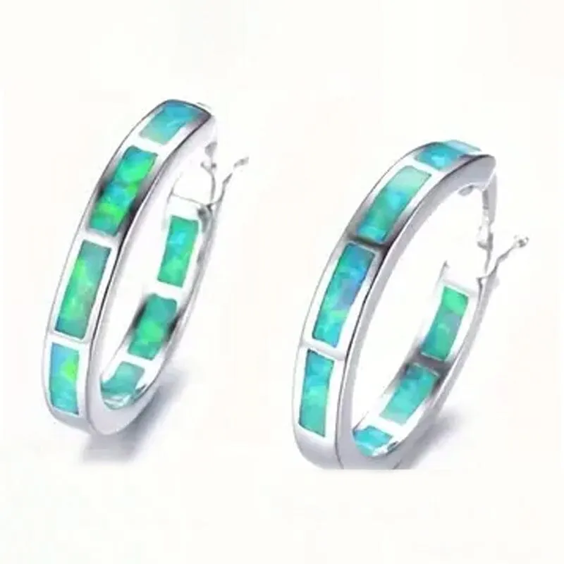925 Sterling Silver Circular Hoop Earrings