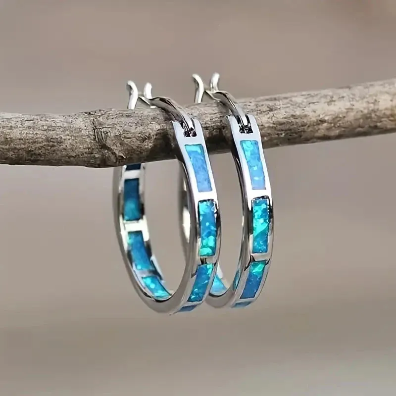 925 Sterling Silver Circular Hoop Earrings