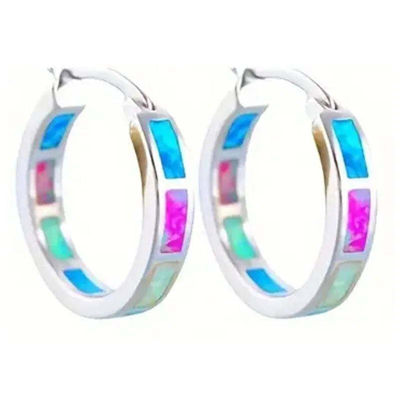 925 Sterling Silver Circular Hoop Earrings