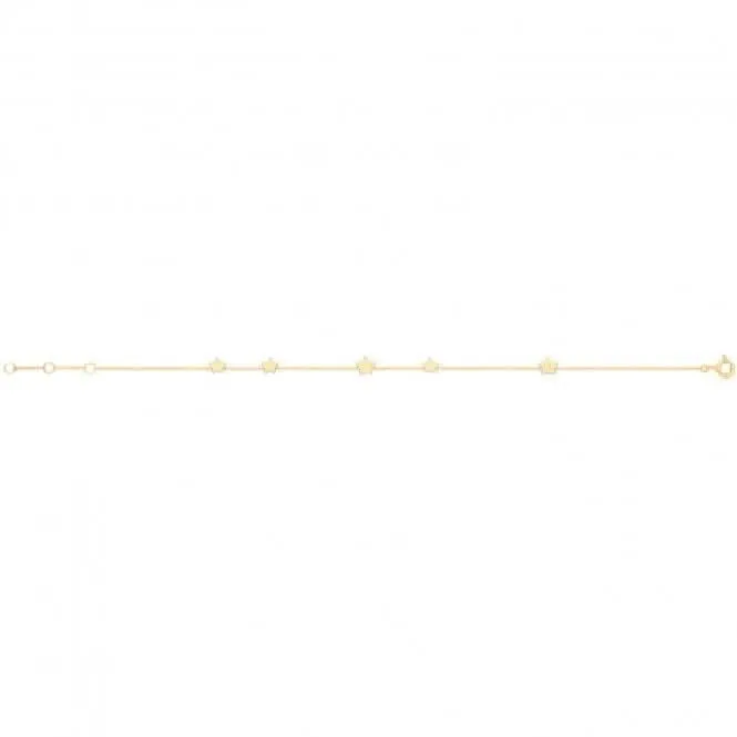9ct Yellow Gold Star Bracelet BR659