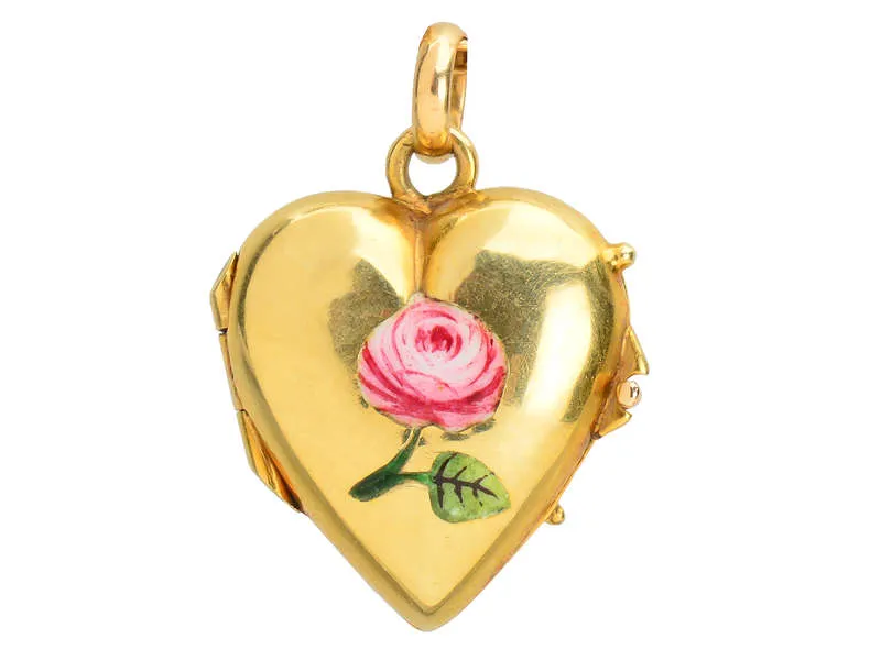 A Rose in Your Heart - Petite Gold Photo Locket