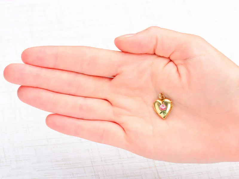 A Rose in Your Heart - Petite Gold Photo Locket