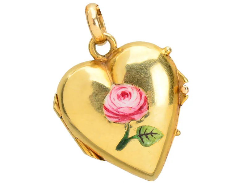 A Rose in Your Heart - Petite Gold Photo Locket
