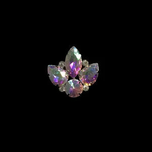 AB Crystal Simple Tear Drop Ring