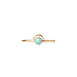 Amazonite Arc Goldfill Stacking Ring