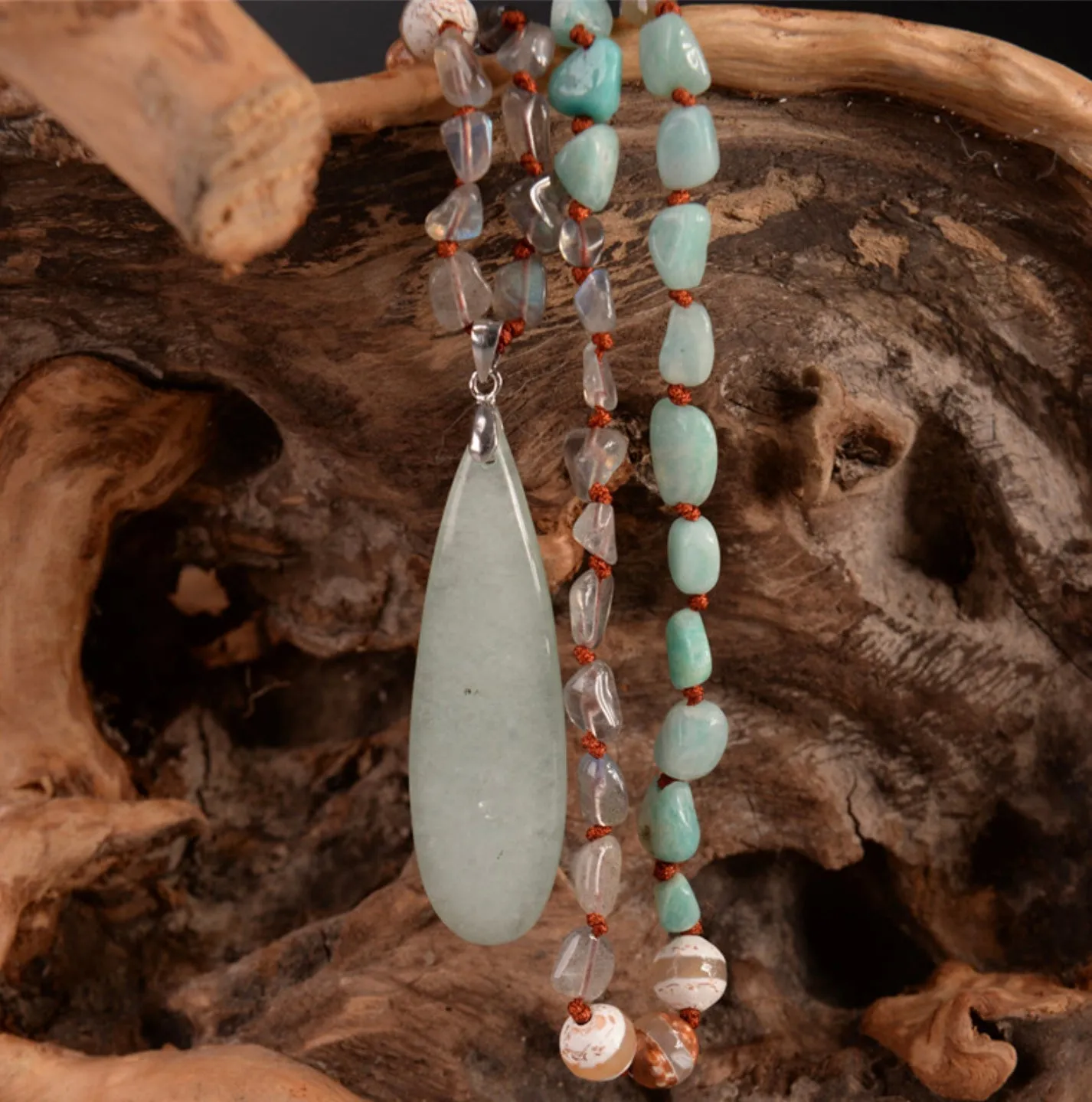 Amazonite Handmade Natural Gemstone Boho Necklace