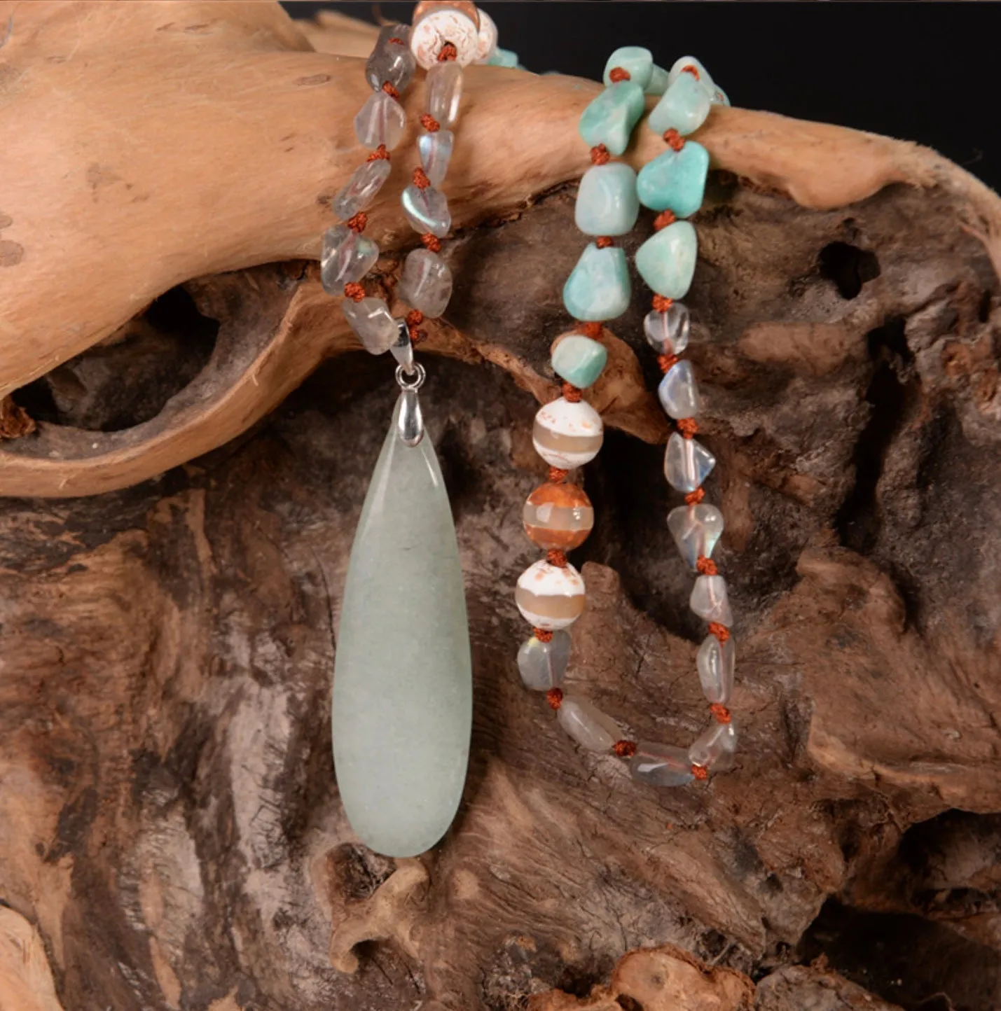Amazonite Handmade Natural Gemstone Boho Necklace
