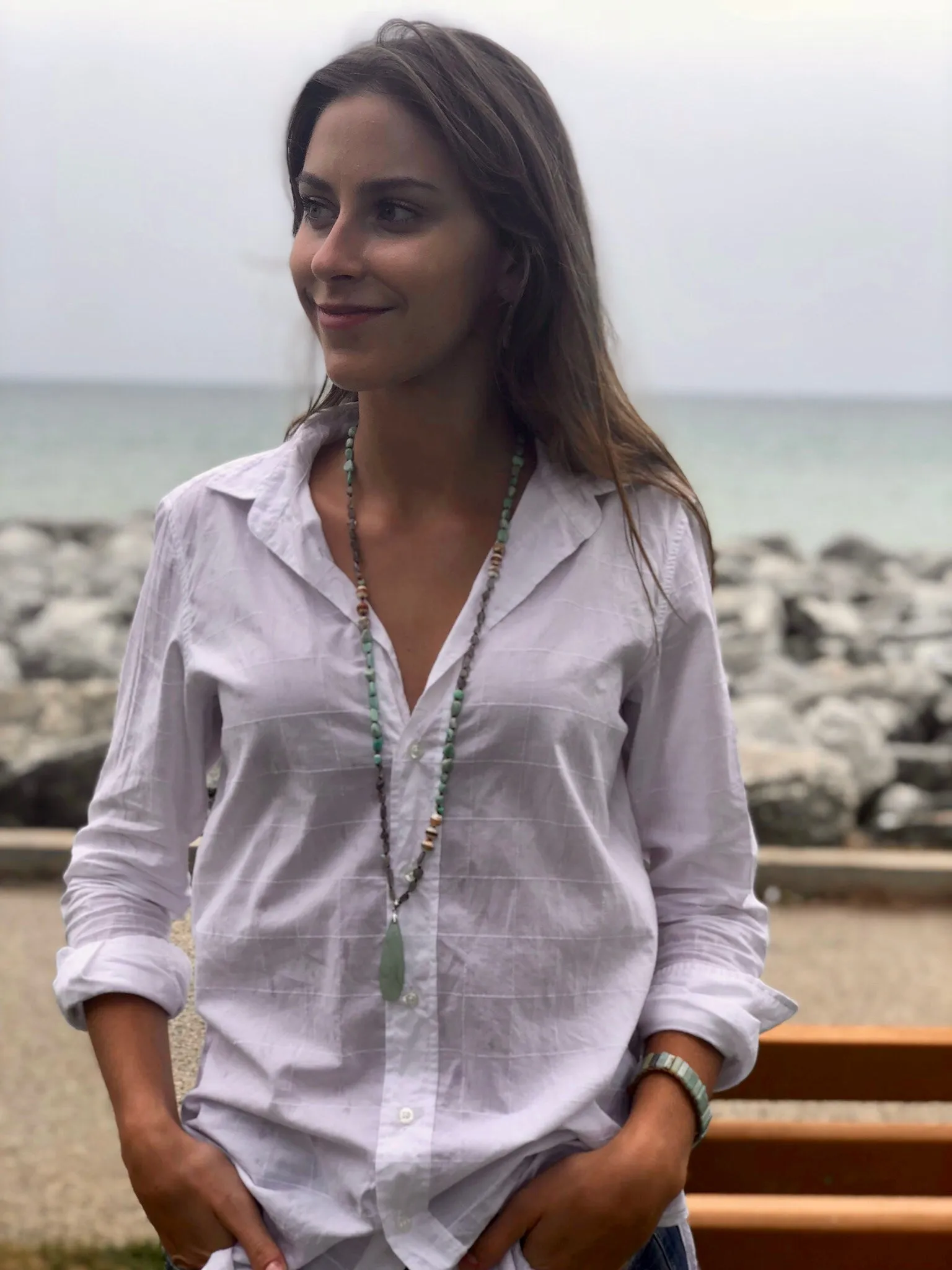 Amazonite Handmade Natural Gemstone Boho Necklace
