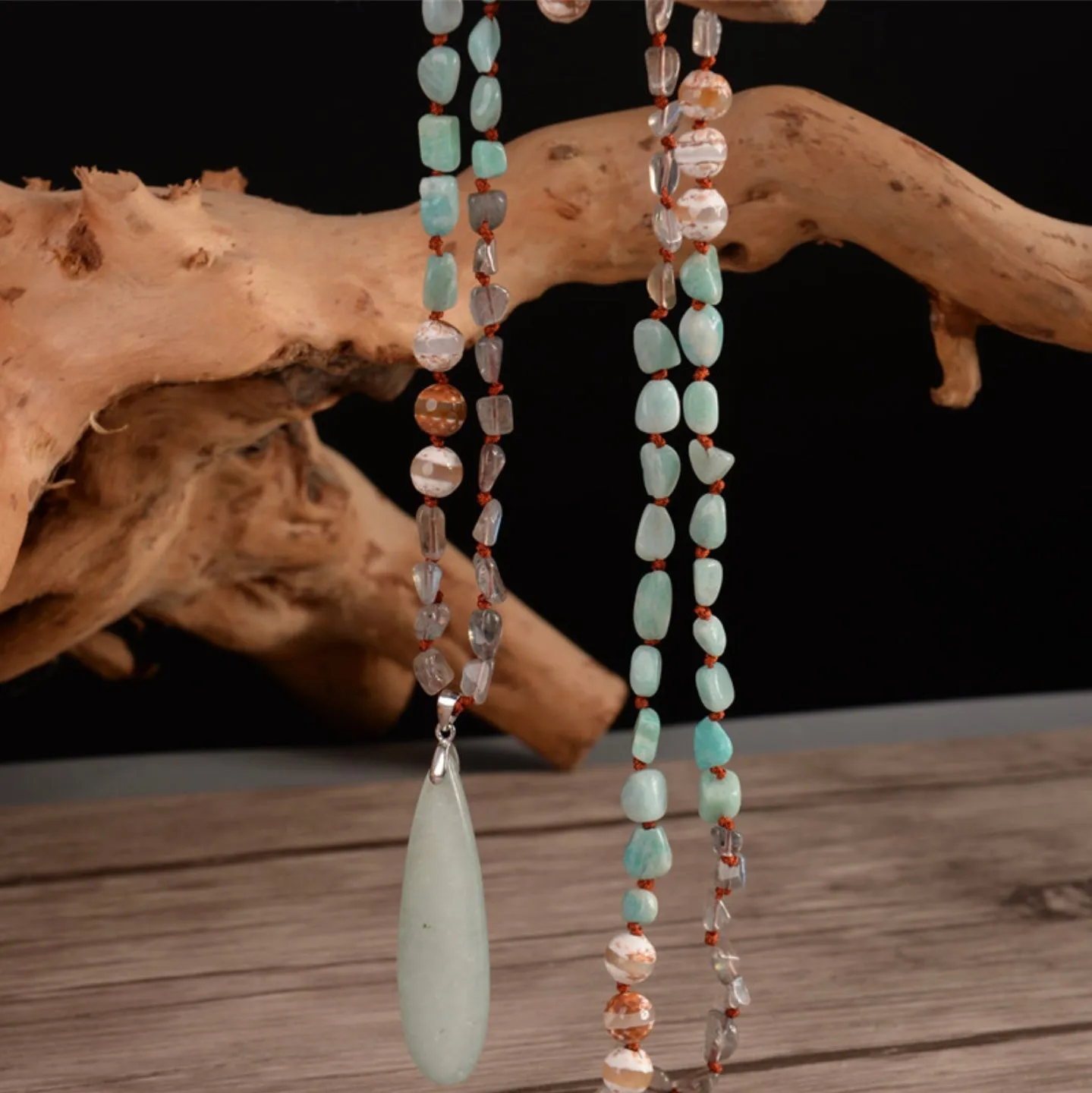 Amazonite Handmade Natural Gemstone Boho Necklace