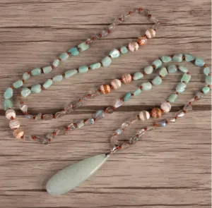 Amazonite Handmade Natural Gemstone Boho Necklace
