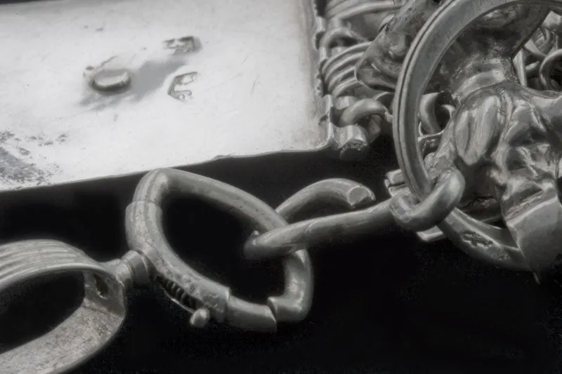 Antique 19th Century Dutch silver bracelet with charms. Hallmarked. j-brvs870