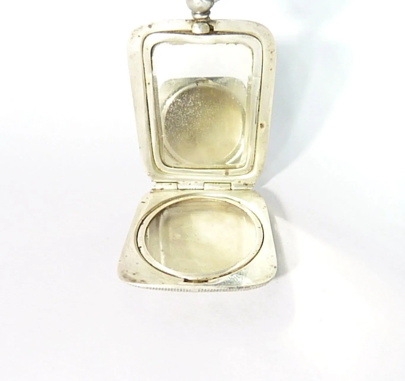 Antique Sterling Silver Large Locket Pendant 1911